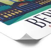 Berlin Deutschland Skyline Vintage Poster (Ecke)