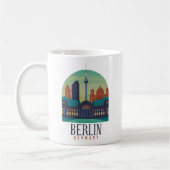 Berlin Deutschland Skyline Vintage Travel Kaffeetasse (Links)