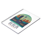 Berlin Deutschland Skyline Vintages Notebook Notizblock (Linke Seite)