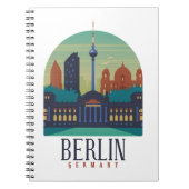 Berlin Deutschland Skyline Vintages Notebook Notizblock (Vorderseite)