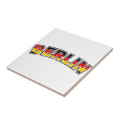 Berlin, Deutschland, Text mit deutscher Flagge Fliese (Seite)