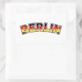 Berlin, Deutschland, Text mit deutscher Flagge Rechteckiger Aufkleber (Tasche)