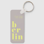 Berlin Deutschland Typografie Apartment Schlüsselanhänger (Rückseite)