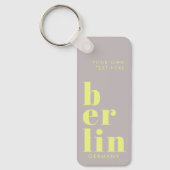 Berlin Deutschland Typografie Apartment Schlüsselanhänger (Vorderseite)