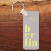 Berlin Deutschland Typografie Apartment Schlüsselanhänger (Vorderseite)