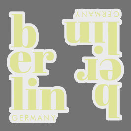 Berlin Deutschland Typografie Aufkleber