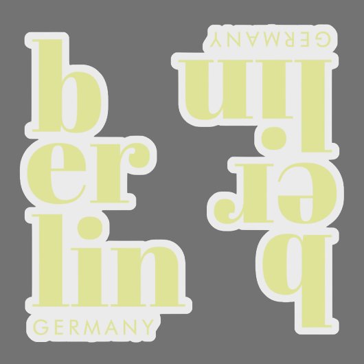 Berlin Deutschland Typografie Aufkleber