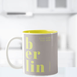 Berlin Deutschland Typografie-Souvenir Zweifarbige Tasse