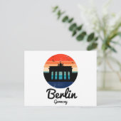 Berlin Deutschland Vintag Sunset Postkarte (Stehend Vorderseite)