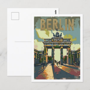 Berlin Deutschland Vintage Berühmter Reiseort Postkarte