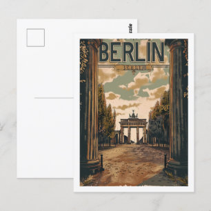 Berlin Deutschland Vintage Berühmter Reiseort Postkarte
