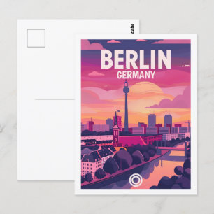Berlin Deutschland Vintage Berühmter Reiseort Postkarte