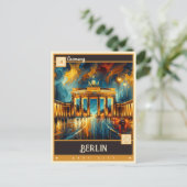 Berlin, Deutschland | Vintage Malerei Postkarte (Stehend Vorderseite)