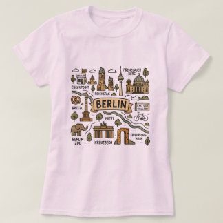 Berlin Deutschland, Vintage Reiseplan T-Shirt