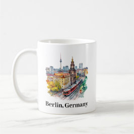 Berlin Deutschland Vintage Travel Skyline Kaffeetasse