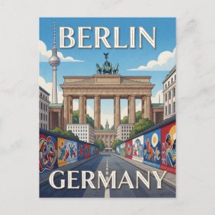 Berlin Deutschland Wahrzeichen Reise Thema Postkarte
