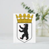 Berlin (Deutschland) Wappen Postkarte (Stehend Vorderseite)