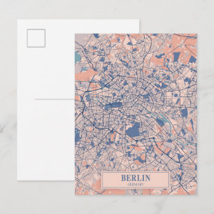 Berlin Deutschland Windige Stadtplan Reise Postkarte