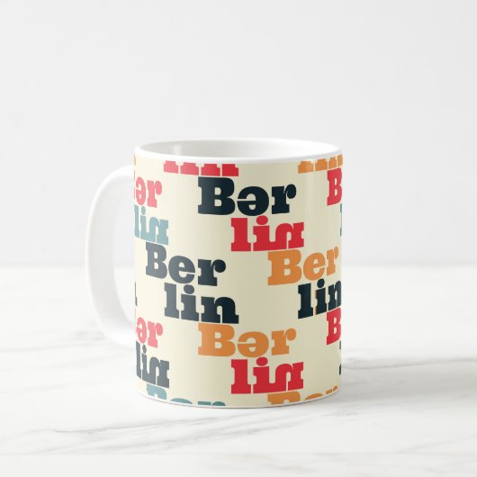 Berlin Digital Creative, Print Pattern. Kaffeetasse (Vorderseite Links)