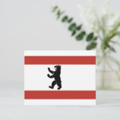 Berlin-Flagge Postkarte (Stehend Vorderseite)