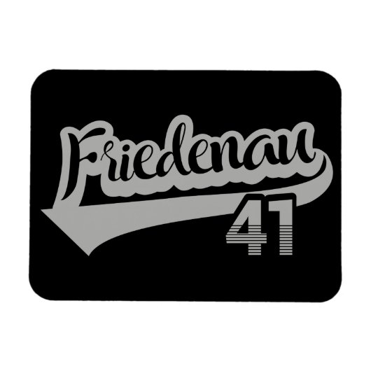 Berlin Friedenau 41 Classic City Number Magnet (Horizontal)