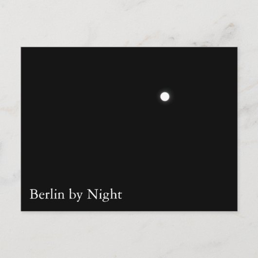 Berlin für Nacht Postkarte (Vorderseite)