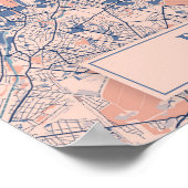 Berlin Germany Breezy City Map Travel Poster (Ecke)