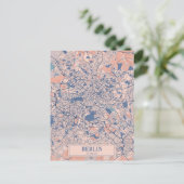 Berlin Germany Breezy City Map Travel Postkarte (Stehend Vorderseite)