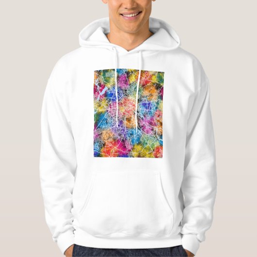 Berlin Germany City Map Hoodie (Vorderseite)