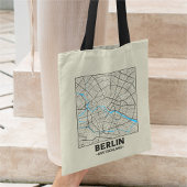 Berlin, Germany City Map Tote Bag Tragetasche