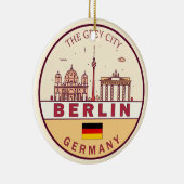 Berlin Germany City Skyline Emblem Keramik Ornament (Rechts)