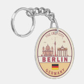 Berlin Germany City Skyline Emblem Schlüsselanhänger (Vorderseite links)