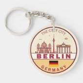 Berlin Germany City Skyline Emblem Schlüsselanhänger (Vorderseite)