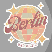 Berlin Germany Disco Ball Retro Vintag