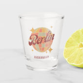 Berlin Germany Disco Ball Retro Vintag Schnapsglas (Vorderseite)