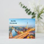 Berlin, Germany Downtown in the Evening  Postkarte (Stehend Vorderseite)