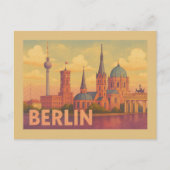 Berlin Germany Iconic Scene Postkarte (Vorderseite)