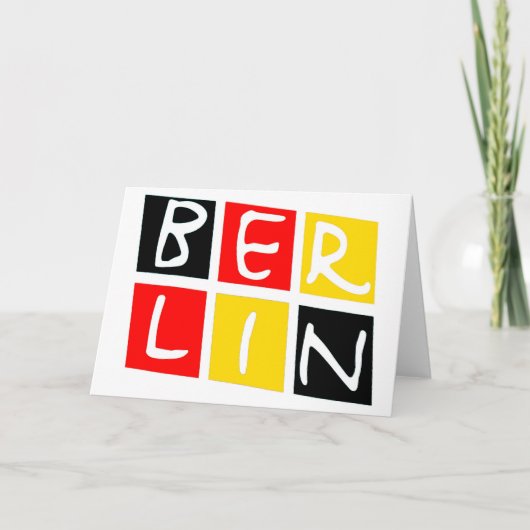 Berlin, Germany Logo in Squares Karte (Vorderseite)