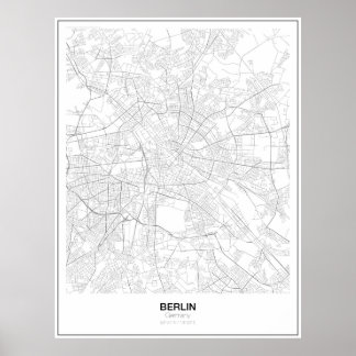Berlin, Germany Minimalist Map Poster (Style 2)