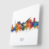 Berlin Germany Skyline Quadratische Wanduhr (Winkel)