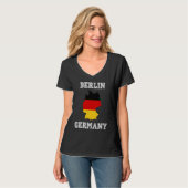 Berlin Germany Vintage Germany Flag Map T-Shirt (Vorderseite Vollansicht)