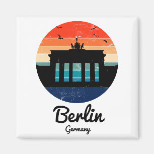 Berlin Germany Vintage Sunset  Magnet