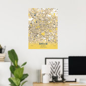 Berlin - Germary Yellow City Map Poster (Heimbüro)