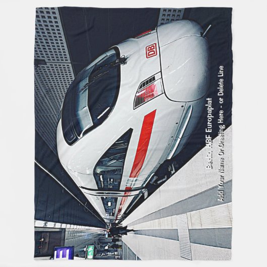 Berlin HBF Europaplat Moderner Zug - Name hinzufüg Fleecedecke (Vorderseite)
