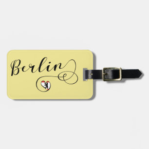 Berlin Heart Luggage Tag Template, Deutschland Gepäckanhänger