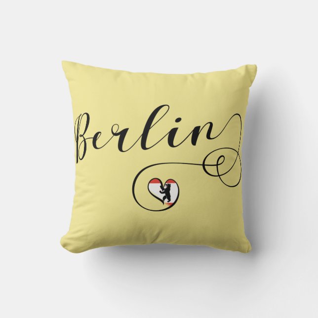 Berlin Heart Throw Cushion Kissen (Vorderseite)