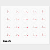 Berlin Heartbeat Runder Aufkleber (Blatt)