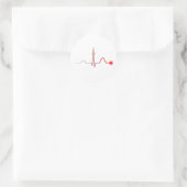 Berlin Heartbeat Runder Aufkleber (Tasche)