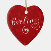 Berlin Herz, Weihnachtsbaumschmuck, Deutschland Keramik Ornament (Rechts)
