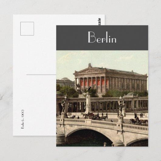 Berlin im 19. Jahrhundert Postkarte (Vorne/Hinten)